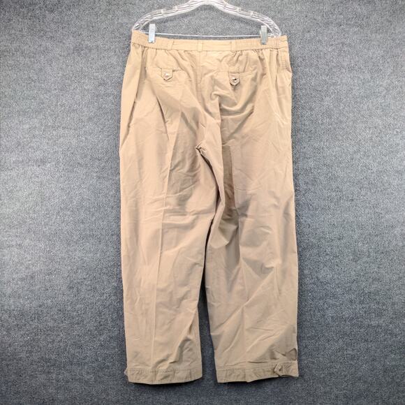 JMS Just My Size Womens Shaped Fit Pants Size 16W Tan Brown Logo - Picture 3 of 11